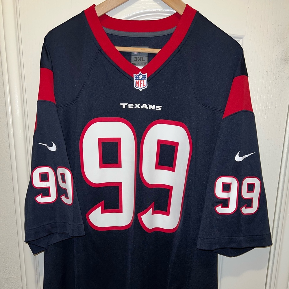 Nike NFL Houston Texans On-Field J.J. Watt #99 Navy Red Jersey Size 3XL